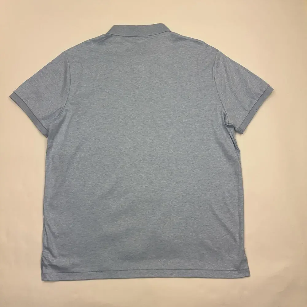 Polo Ralph Lauren Polo Shirt Mens XL Lt Blue Custom Slim Fit Cotton Short Sleeve